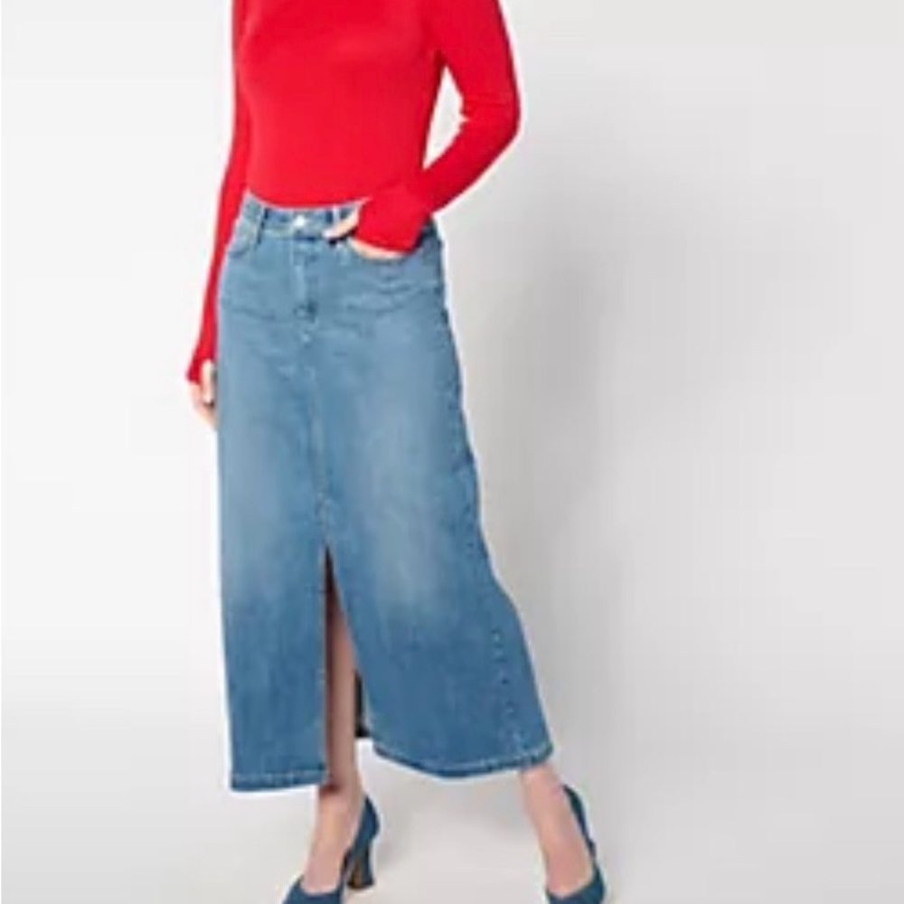 NYDJ EUC Denim Maxi Skirt Wore Once - Picture 3 of 6